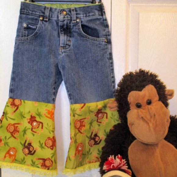 2T Bell Bottoms with Monkeys - Picture 1 of 8